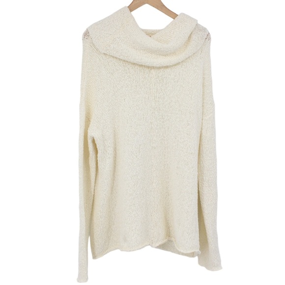 MUMU Mellow Off White Cream Sweater Cowl Neck Tunic Size Medium M - Picture 1 of 10